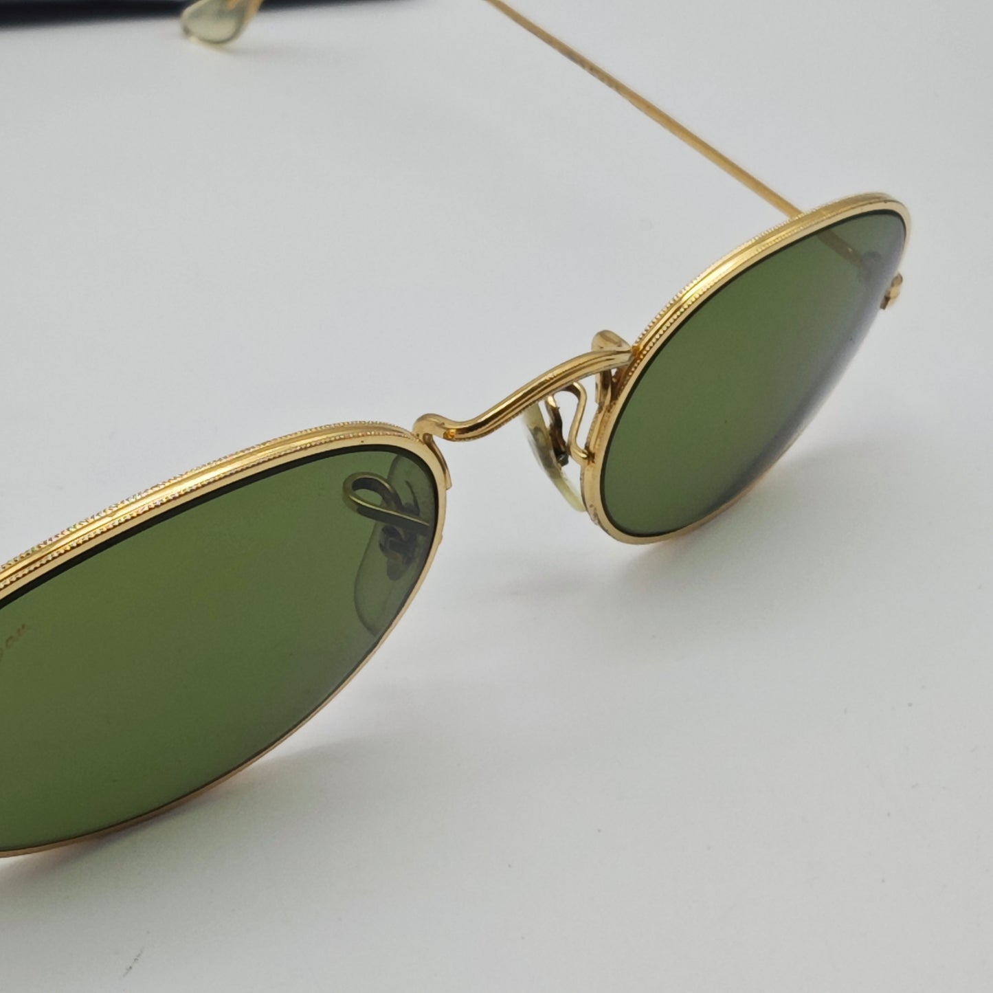 Ray-Ban BL Oval Sonnenbrille Gold USA Vintage 1980er Bausch Lomb G15 Style kult