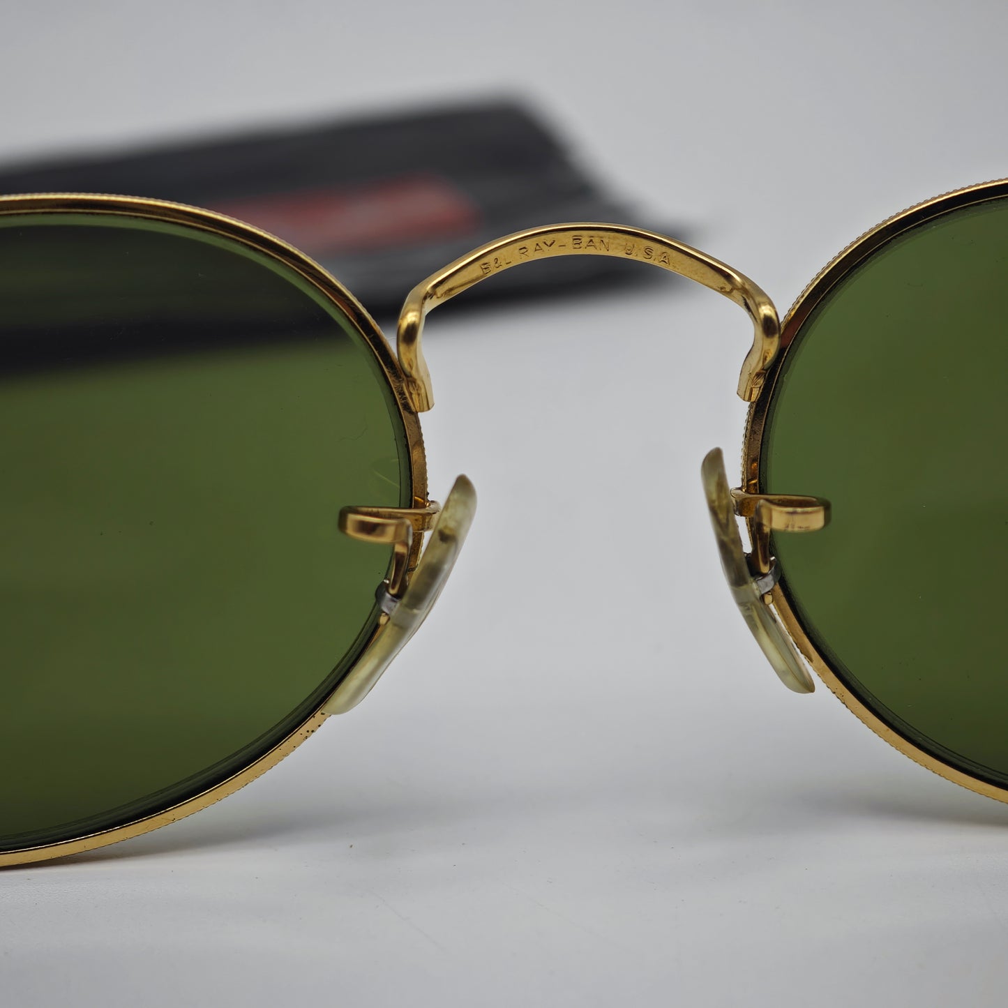 Ray-Ban BL Oval Sonnenbrille Gold USA Vintage 1980er Bausch Lomb G15 Style kult