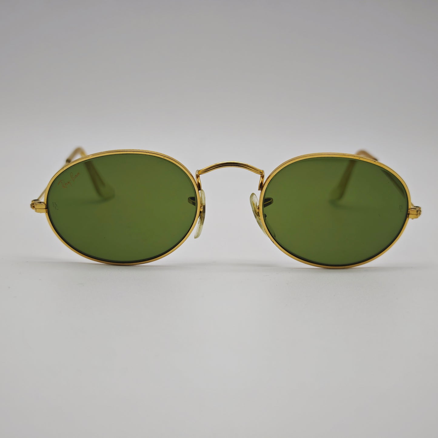Ray-Ban BL Oval Sonnenbrille Gold USA Vintage 1980er Bausch Lomb G15 Style kult