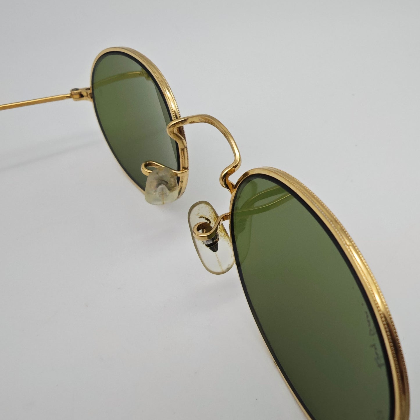 Ray-Ban BL Oval Sonnenbrille Gold USA Vintage 1980er Bausch Lomb G15 Style kult