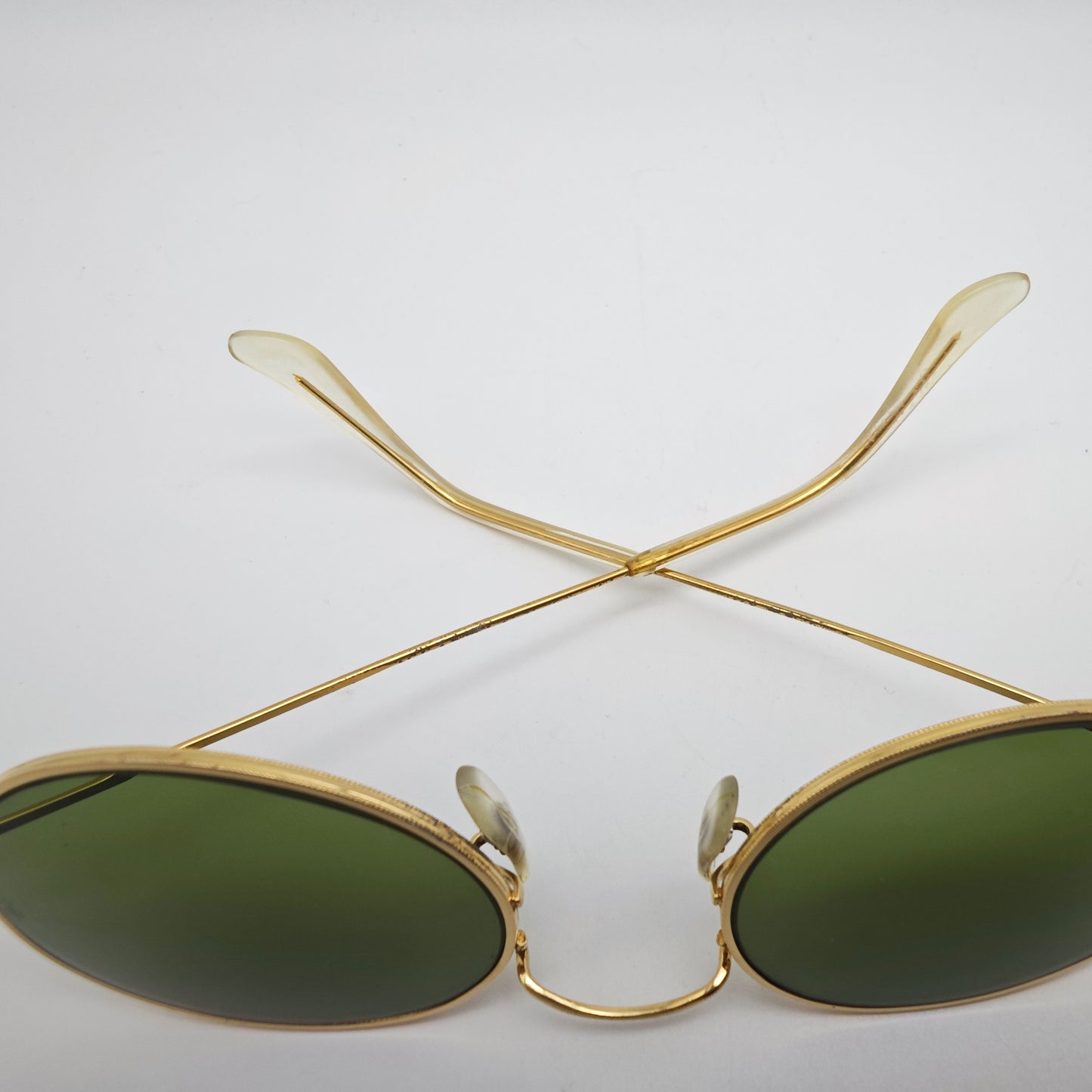 Ray-Ban BL Oval Sonnenbrille Gold USA Vintage 1980er Bausch Lomb G15 Style kult