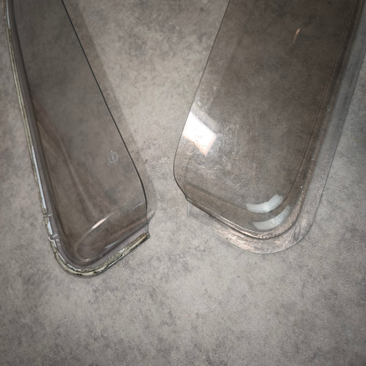 Opel Kadett B Windabweiser Set vorn Plexiglas 1960er Autozubehör Oldtimer Zubehör transparent