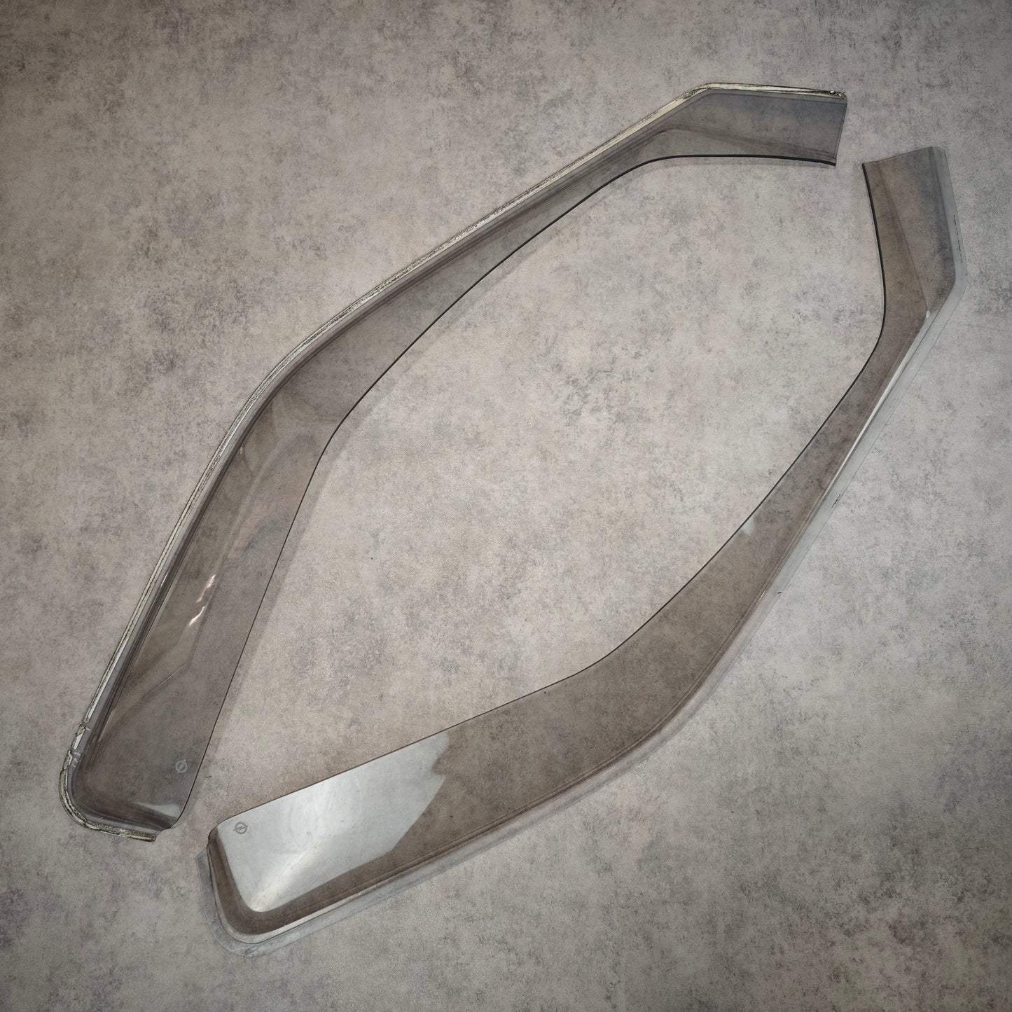 Opel Kadett B Windabweiser Set vorn Plexiglas 1960er Autozubehör Oldtimer Zubehör transparent