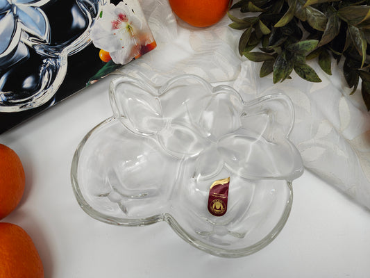 Walther Glas orange peel serving bowl satined fruit bowl candy bowl fruit basket orange crystal pastry plate fruit summer Christmas