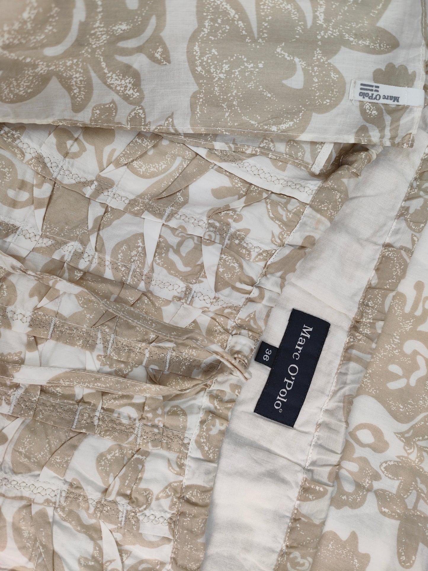 Ensemble de 2 pièces jupe d'été à motifs coton blanc beige et écharpe assortie garde-robe de vacances motif floral écharpe légère jupe fleurs style d'été ensemble combinaison de vêtements