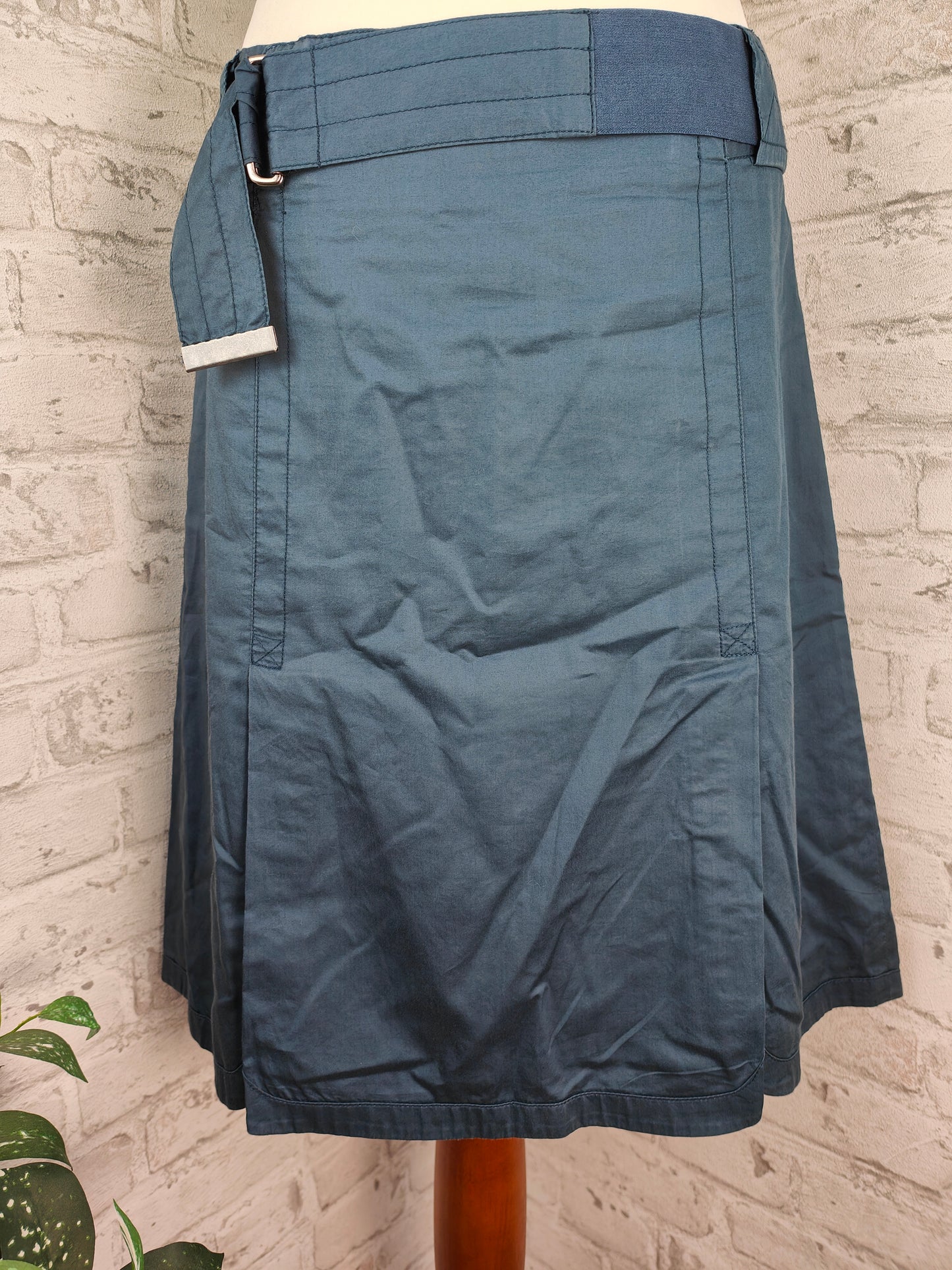Ensemble de 2 pièces style ensemble jupe midi ligne A avec ceinture bleu foncé et haut à manches longues blanc orange motif floral cachemire tenue jupe haut combinaison de vêtements