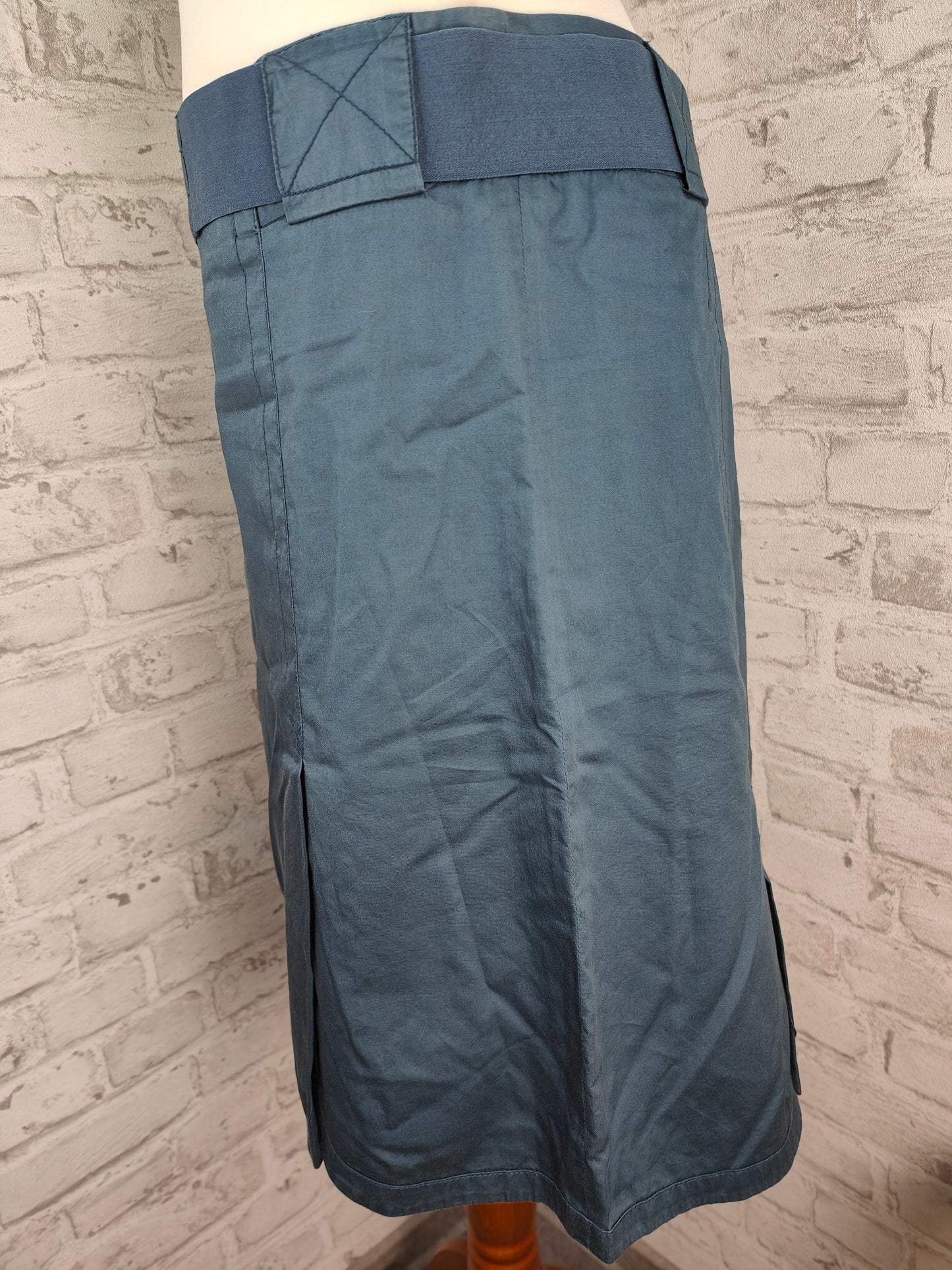 Ensemble de 2 pièces style ensemble jupe midi ligne A avec ceinture bleu foncé et haut à manches longues blanc orange motif floral cachemire tenue jupe haut combinaison de vêtements