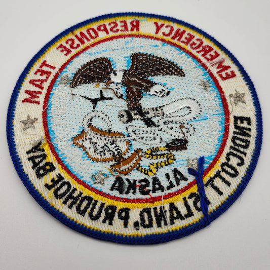 Patch rond brodé de l'équipe d'intervention d'urgence de l'île Endicott, de la baie de Prudhoe, en Alaska