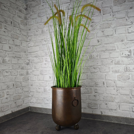 Jardinière XXL jardinière cuivre rouge fait main pot de fleurs jardin vintage cuivre pot jardinière chaudron de sorcière pieds vintage