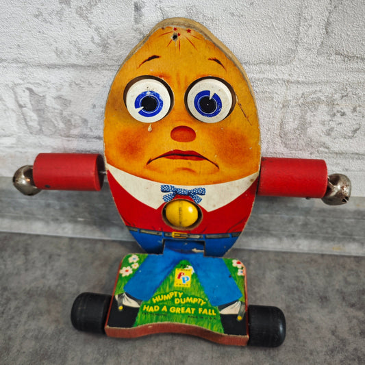 Humpty Dumpty Fisher Price 757 jouet à tirer cloches jouet vintage années 60 70 jouet pour enfants jouet rétro en bois jouet antique nostalgie