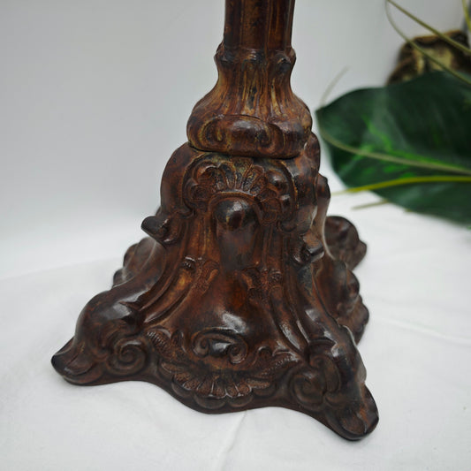 Chandelier baroque bougeoir bronze brun rougeâtre chandelier ornements antiques solide lourd chandelier sacré chandelier d'autel métal