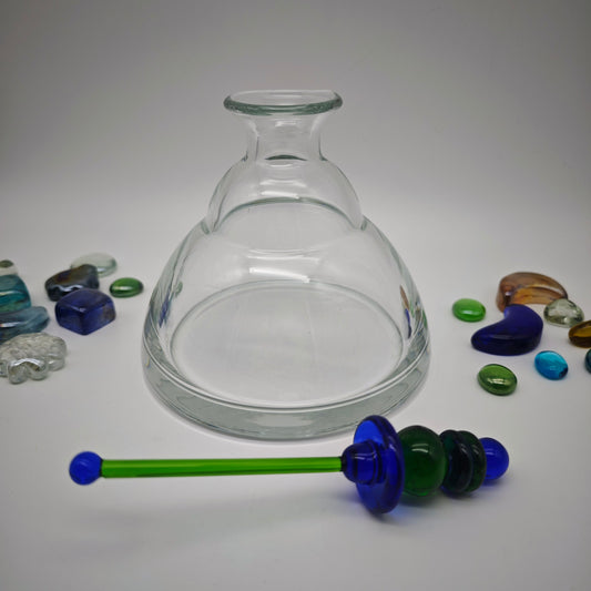 Glass carafe 80s 90s pop art handmade decanter stopper vessel vintage glass art glass carafe water carafe wine carafe table culture 90ies