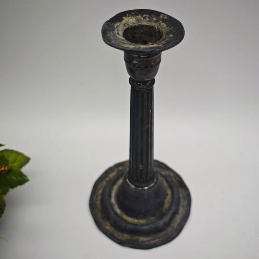 Candle holder silver-plated antique metal column street lamp patina temple Greece ancient Rome triumphal column