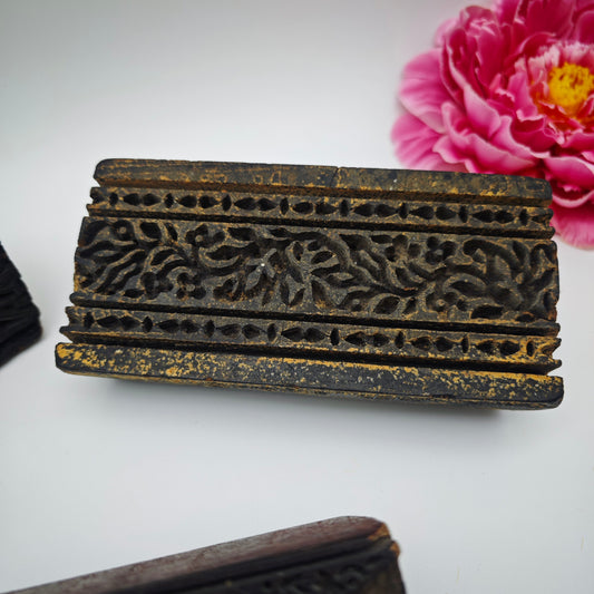 3x Batik stamp wood hand-carved vintage set fabric stamp fabric model printing block India Pakistan fabric printing stamp antique