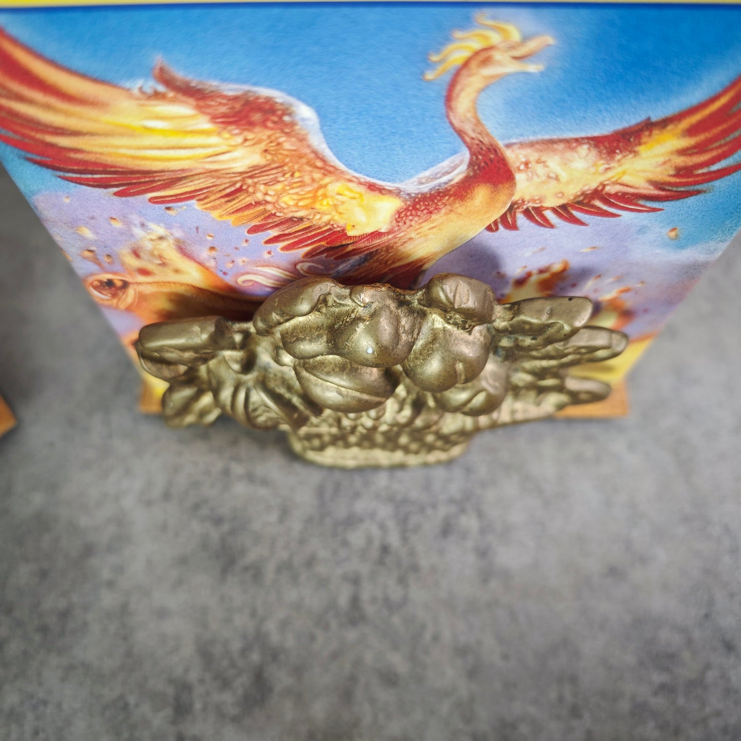 2x Buchstützen Messing Früchtekorb goldfarben massiv gegossen mit Hartfaserplatte 30 cm