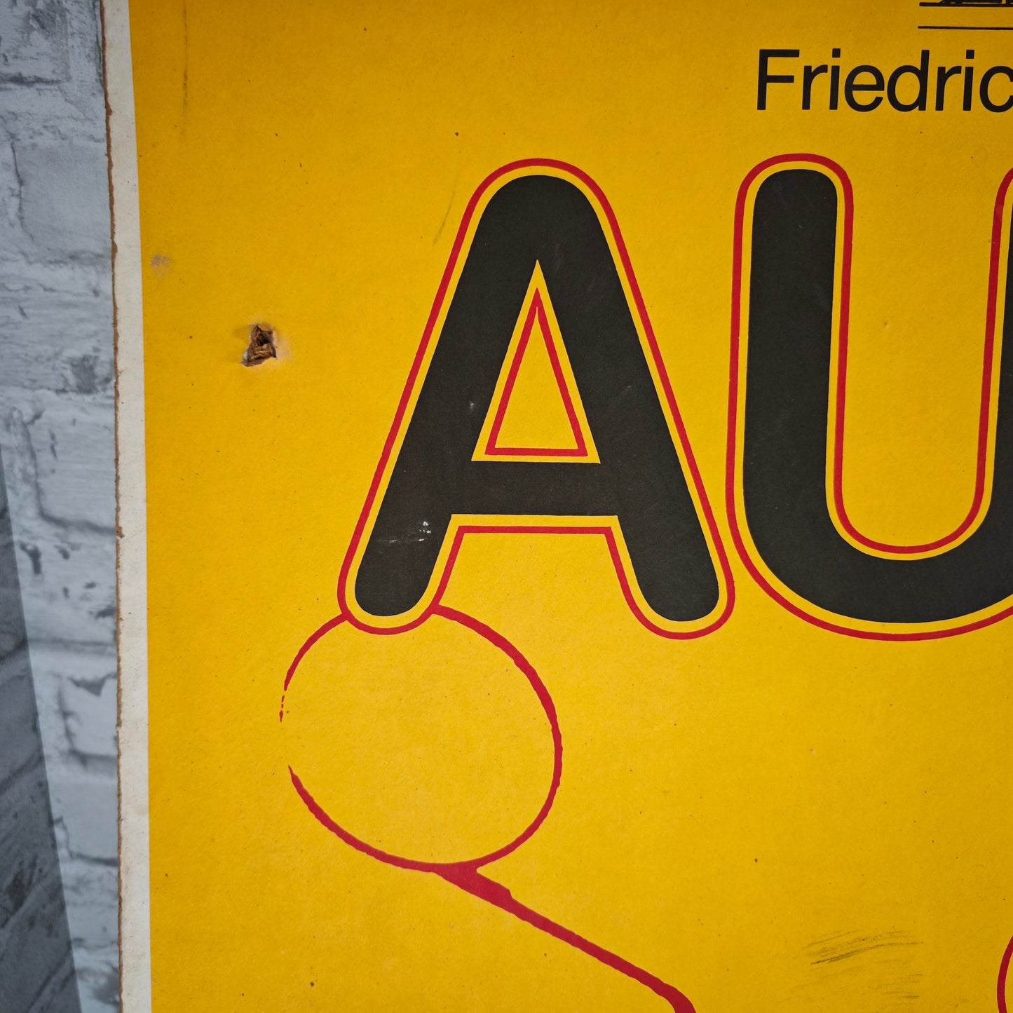 Affiche publicitaire originale Aumot 80 Ludwigshafen 1980 Autosalon Salon Moto Années 70 Design 125 cm
