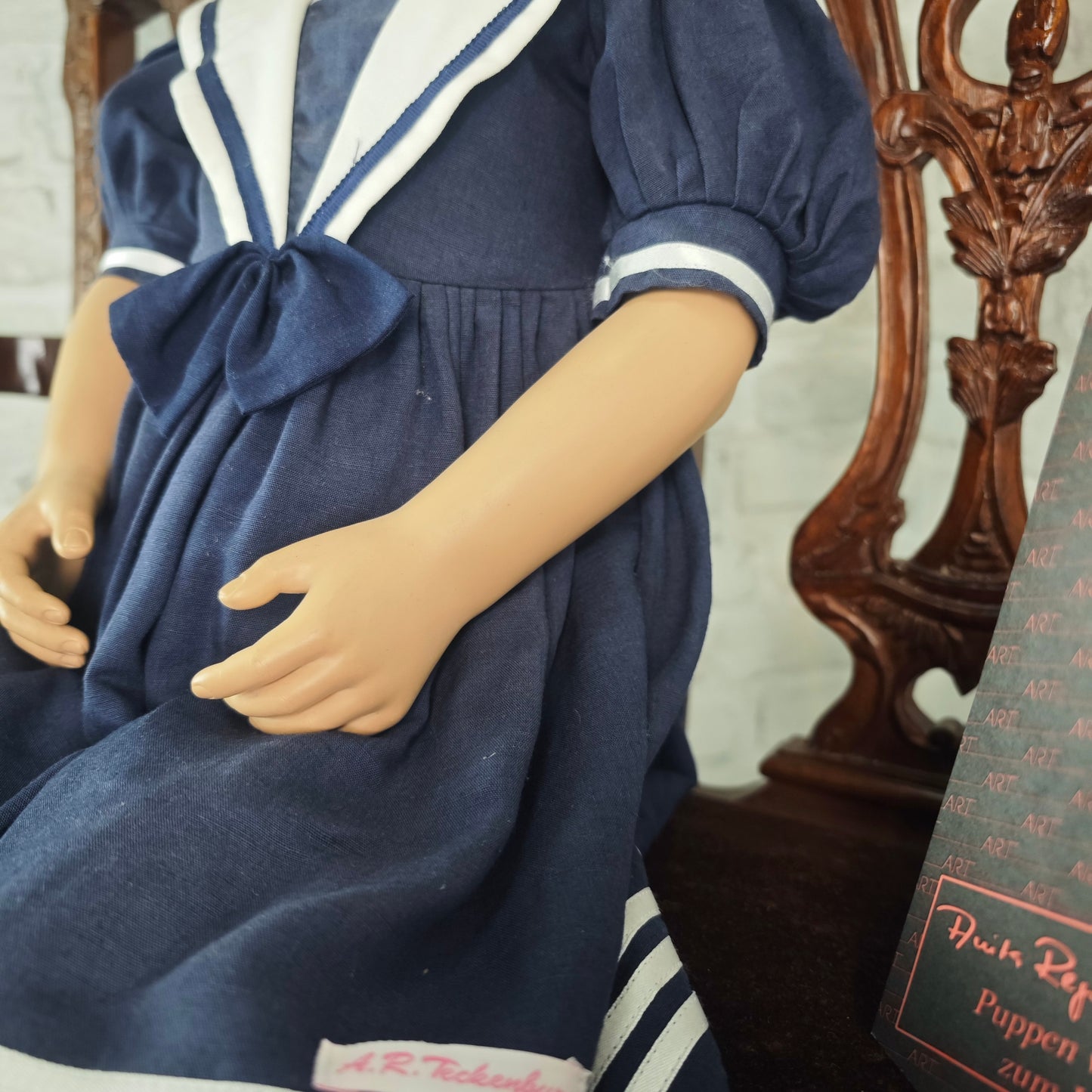 Künstlerpuppe "Annika" AR Teckenburg Sammlerpuppe Sitzpuppe 025/500 Zertifikat OVP