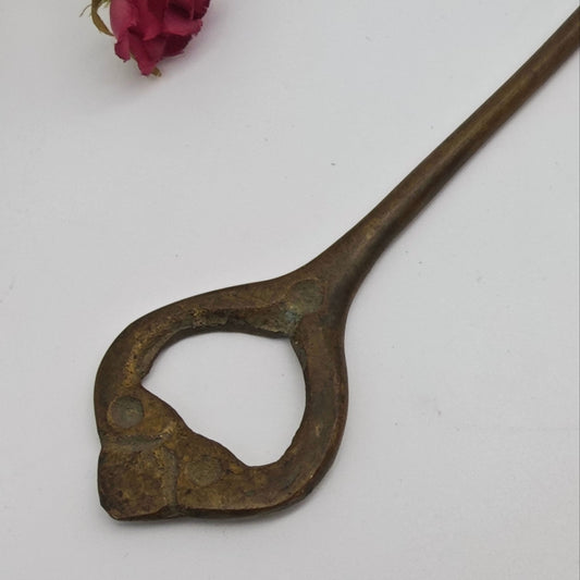 Éteignoir à bougie en laiton antique de 15 cm de long, décoré, pour éteindre les flammes, décoration d'autel pour la maison