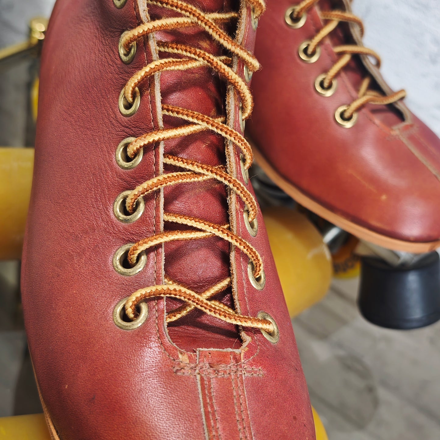 Rollschuhe Leder Canada Powell Bones 64 mm EU 43 Quad Skates Vintage Rar