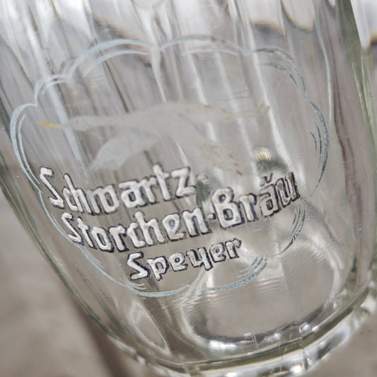 Schwartz-Storchen Bräu Speyer Bierkrug Seidel Glas 0,3l Sammler Brauerei