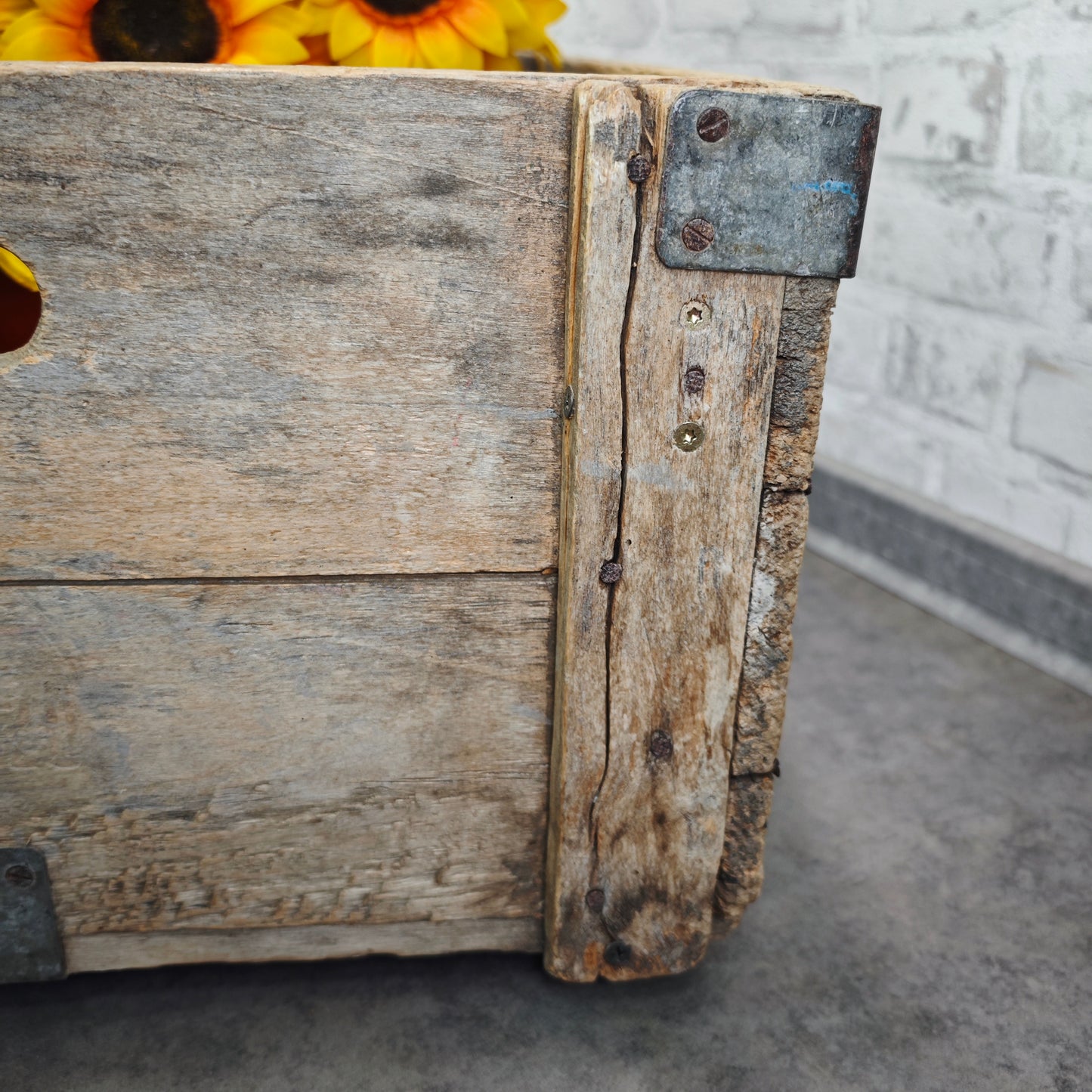 Antike Holzkiste De Werkende Bie Poperinghe Bäckerei Transportkiste Lebkuchen Kiste Vintage Loft Deko Aufbewahrung