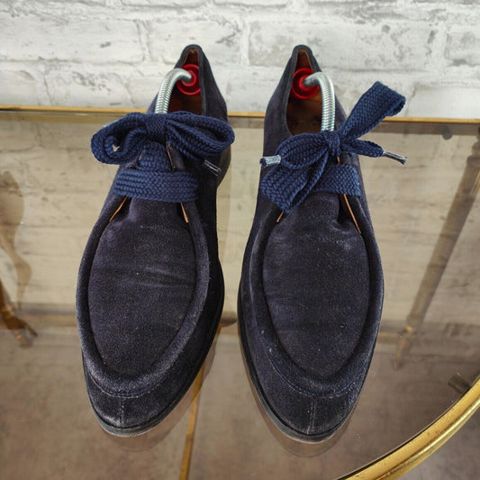 Evaluna low shoes size 39.5 night blue navy blue suede 1820 ladies lace-up shoes matt shoes