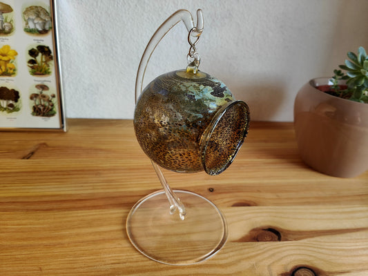 Desk terrarium ball micro landscape berry hanging glass marbled succulents miniature fairy garden moss goblincore academia glass art