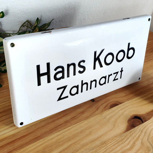 Enamel sign dentist 1900-1920 unique enamel sign Germany dental doctor practice antique industrial metal sign door sign enamel sign old