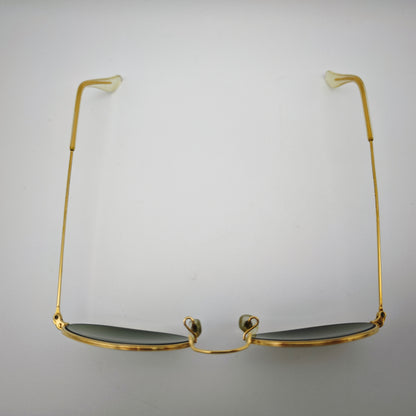 Ray-Ban BL Oval Sonnenbrille Gold USA Vintage 1980er Bausch Lomb G15 Style kult
