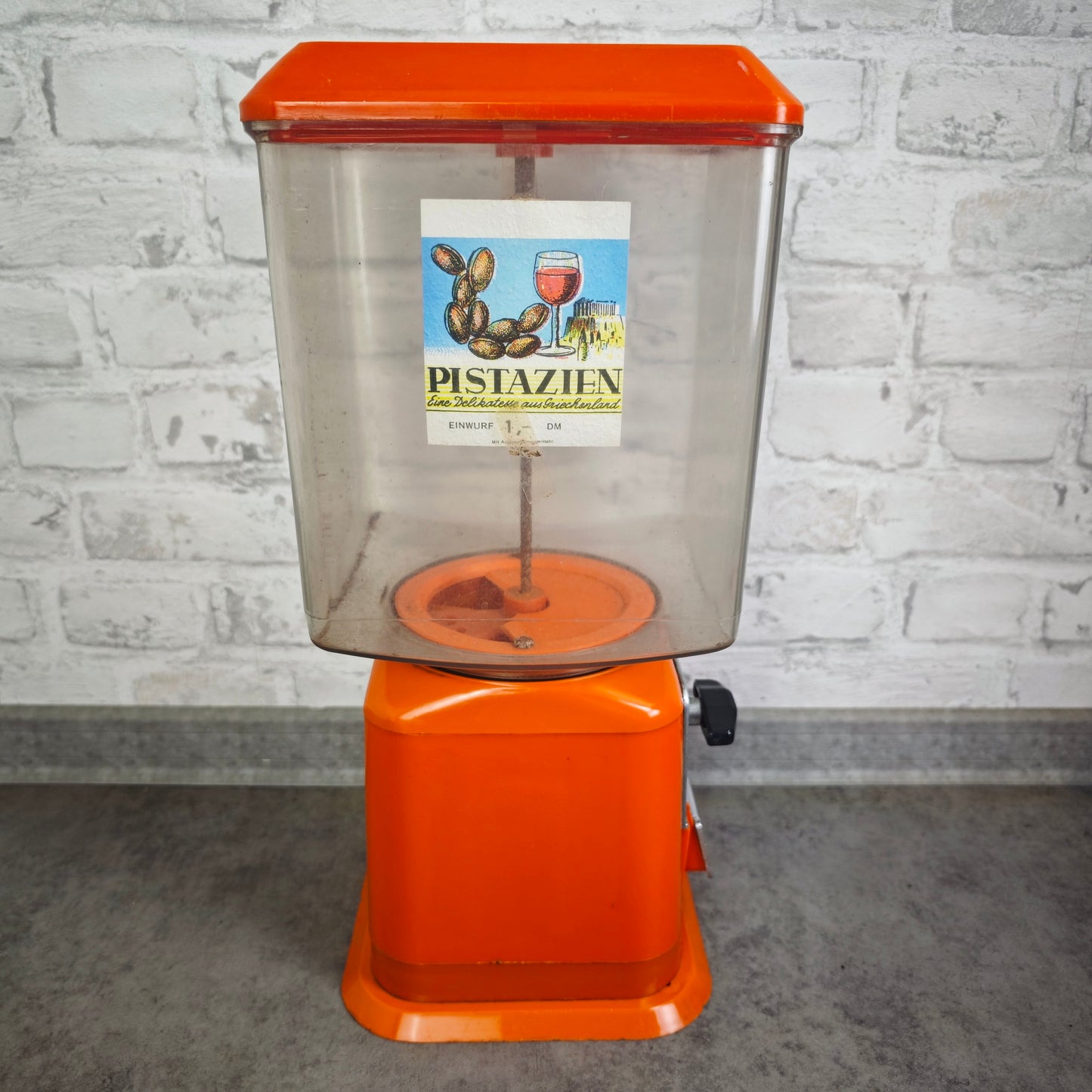Pistazienautomat orange 70er Jahre vintage Kaugummiautomat Nussautomat Retro Deko Kultobjekt