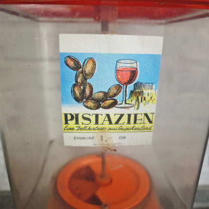 Pistazienautomat orange 70er Jahre vintage Kaugummiautomat Nussautomat Retro Deko Kultobjekt
