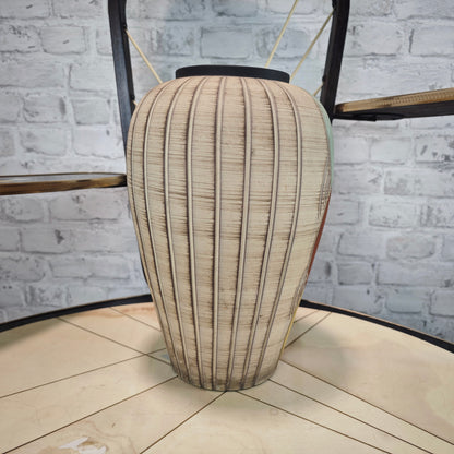 Sawa Keramik Vase 50er Jahre Franz Schwaderlapp Midcentury Vintage Reliefmuster