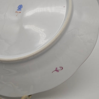 Herend Speiseteller Chinese Bouquet Apponyi Rot mit Goldrand Porzellan 25,5 cm Vintage Ungarn