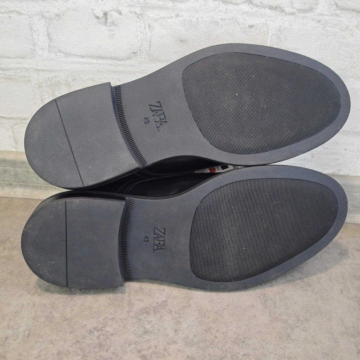 Zara Man Herren Lederschuhe Schwarz Derby Style Gr 43 Airfit Comfort Neu mit Etikett