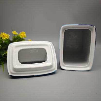 Vintage Kölln Porzellan Vorratsdose Seltmann Haferflocken Behälter Sammlerstück Blau Weiß 24cm