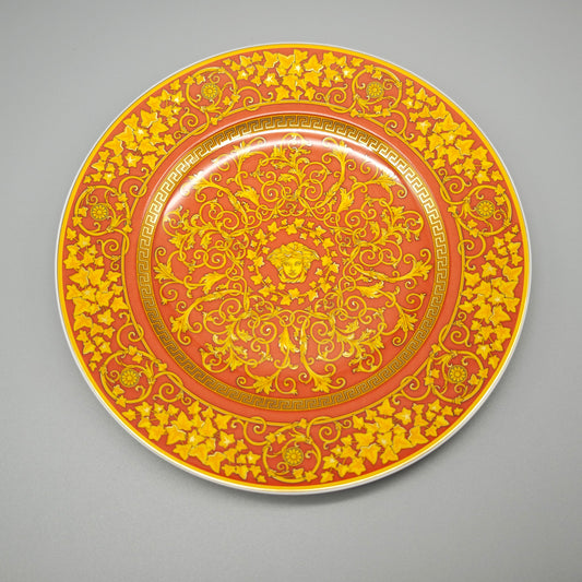 Rosenthal Versace Floralia Medusa Red Teller 18,5 cm Porzellan Baroque decor vintage