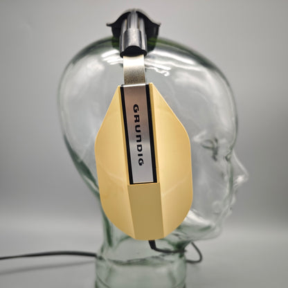 Grundig GDHS 215 Kopfhörer Over Ear 1970er Kunststoff beige schwarz vintage Audio