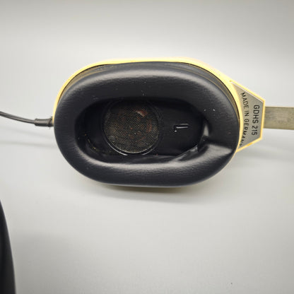 Grundig GDHS 215 Kopfhörer Over Ear 1970er Kunststoff beige schwarz vintage Audio