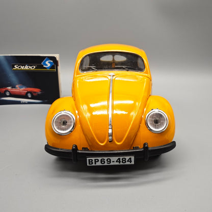 Solido VW Käfer Brezel Deutsche Bundespost gelb 1:17 Modellauto Metall Kunststoff vintage