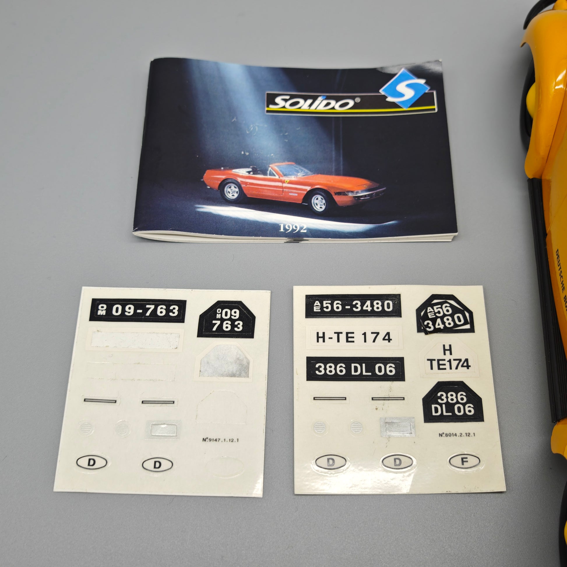 Solido VW Käfer Brezel Deutsche Bundespost gelb 1:17 Modellauto Metall Kunststoff vintage