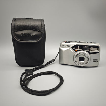 Pentax ESPIO 738G 35mm Analogkamera 38–70 mm Zoom AF mit Tasche Vintage Point-and-Shoot