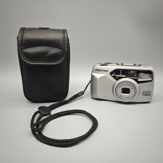 Pentax ESPIO 738G 35mm Analogkamera 38–70 mm Zoom AF mit Tasche Vintage Point-and-Shoot