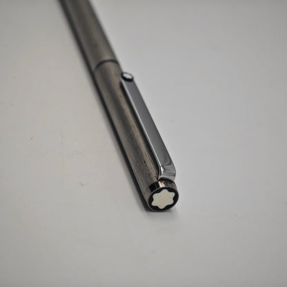 Montblanc Slimline 2 Farben Kugelschreiber Edelstahl gebürstet silber Drehmechanik Vintage 13,5 cm Schreibgerät