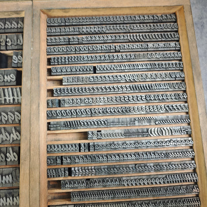 Bleisatz Plakatschrift 72 pt und 36 pt Didot Lettern Buchdrucksatz Brush Buchdruck