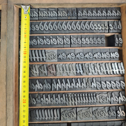 Bleisatz Plakatschrift 72 pt und 36 pt Didot Lettern Buchdrucksatz Brush Buchdruck