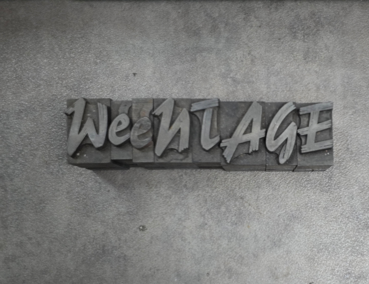 Bleisatz Plakatschrift 72 pt und 36 pt Didot Lettern Buchdrucksatz Brush Buchdruck