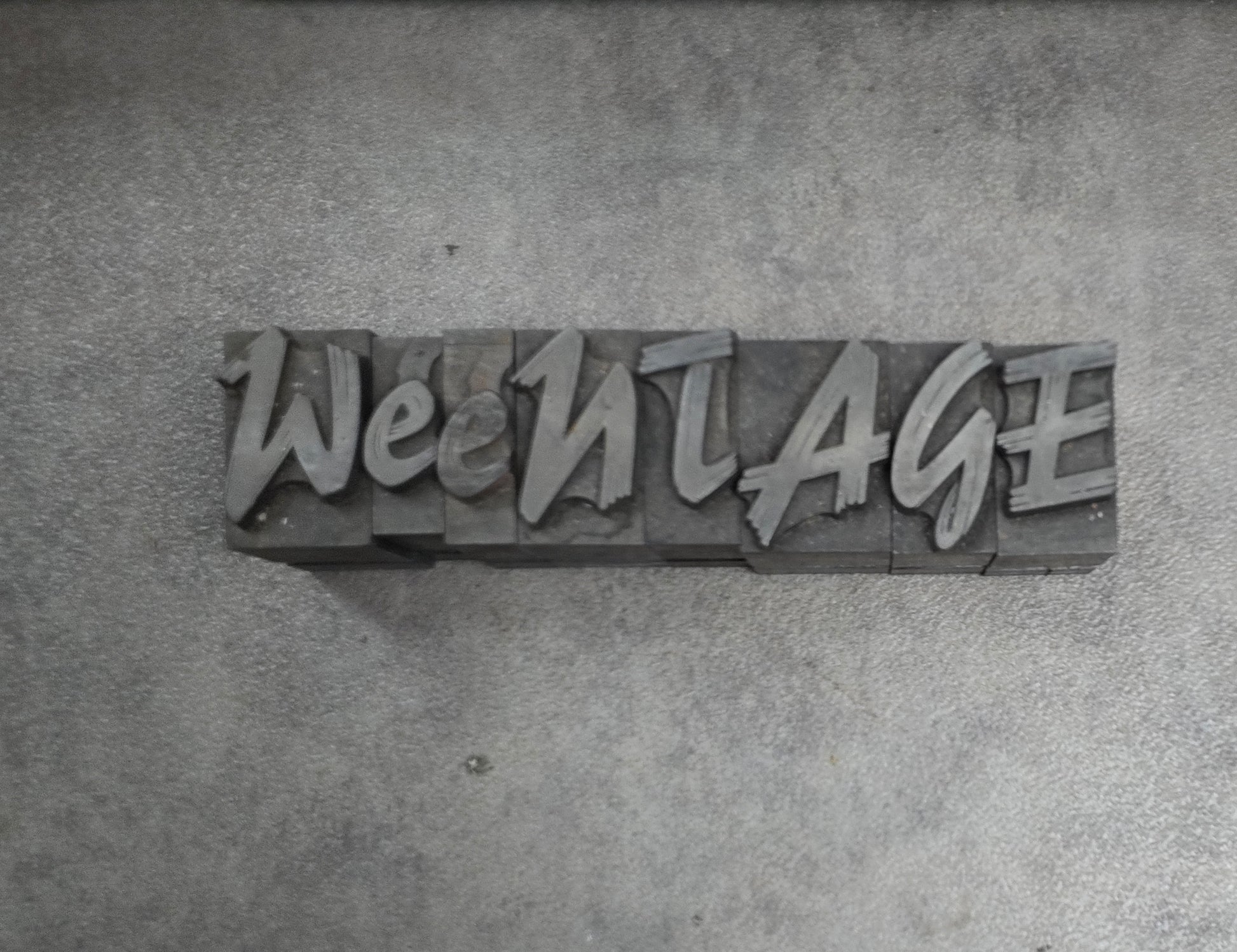 Bleisatz Plakatschrift 72 pt und 36 pt Didot Lettern Buchdrucksatz Brush Buchdruck