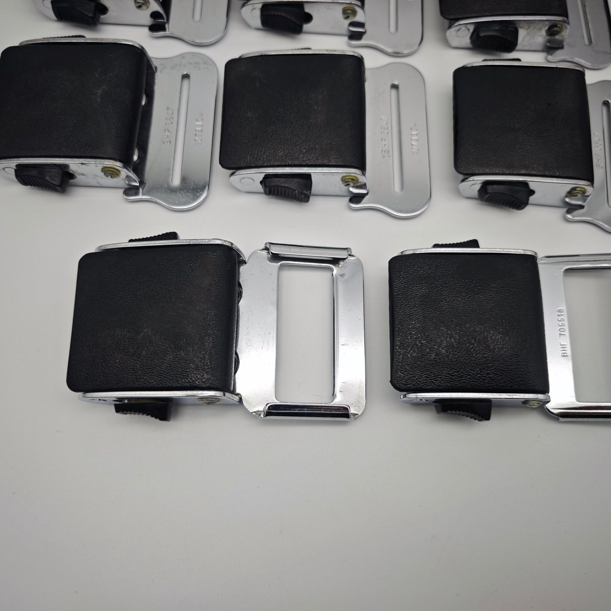 10x Geypa Lyfe Lok II Sicherheitsgurt Verschluss 1960er 1970er Metall Schwarz Oldtimer BHF 705119 Konvolut