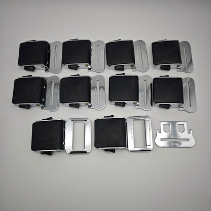 10x Geypa Lyfe Lok II Sicherheitsgurt Verschluss 1960er 1970er Metall Schwarz Oldtimer BHF 705119 Konvolut