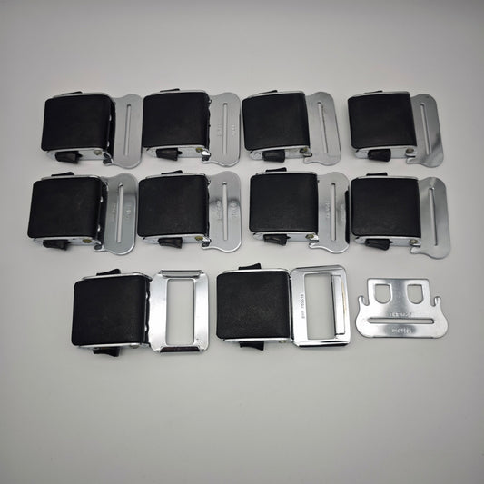 10x Geypa Lyfe Lok II Sicherheitsgurt Verschluss 1960er 1970er Metall Schwarz Oldtimer BHF 705119 Konvolut